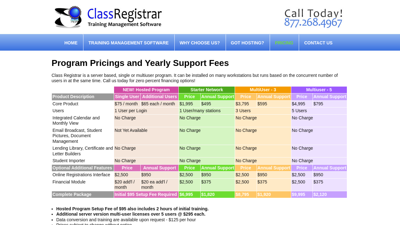 Class Registrar